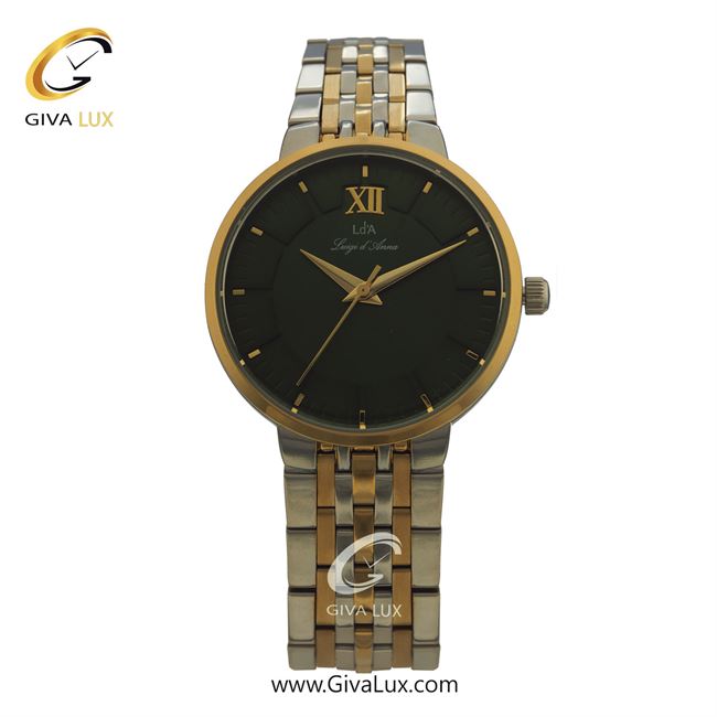 ساعت مچی اورجینال زنانه LdA | لوئیجی د آنا | Luigi d'Ana طلایی-نقره ای | طلایی-نقره ای| سبز یشمی تیره| کد رفرنس 2405